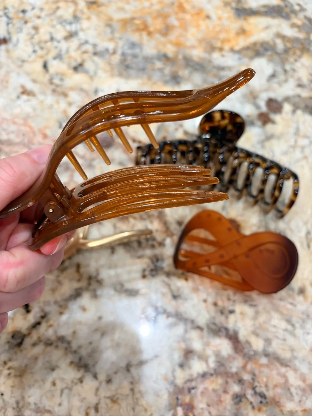 Women’s Brown & Tortoiseshell Hair Clip Set - Stylish Everyday Accessories